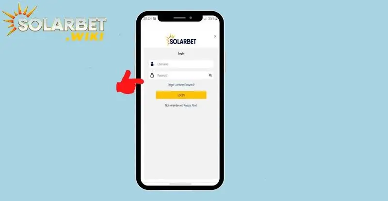 Đăng nhập Solarbet qua điện thoại